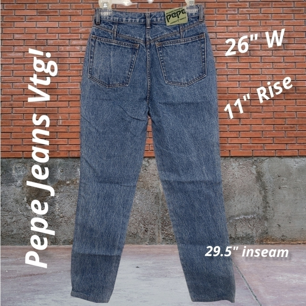 Vintage Rare Pepe Jeans London High Waist Straight Leg Embellished Jeans 26 EUC - Picture 15 of 15